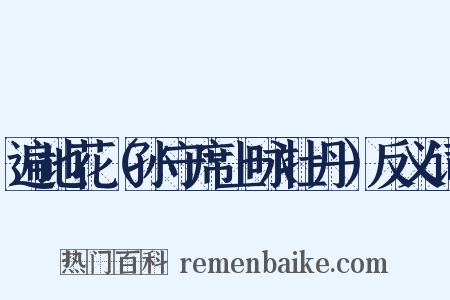 遍地花（孙守席上咏牡丹）反义词是什么意思的图片